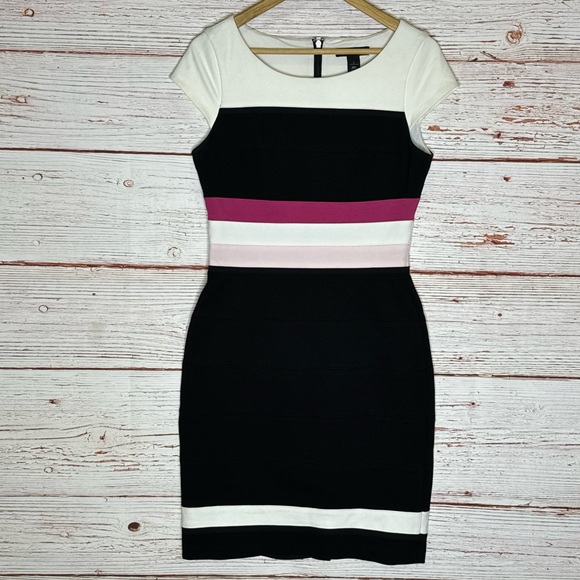 WHBM Colorblock Sheath Dress Sz 6 - Picture 4 of 15